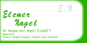 elemer nagel business card